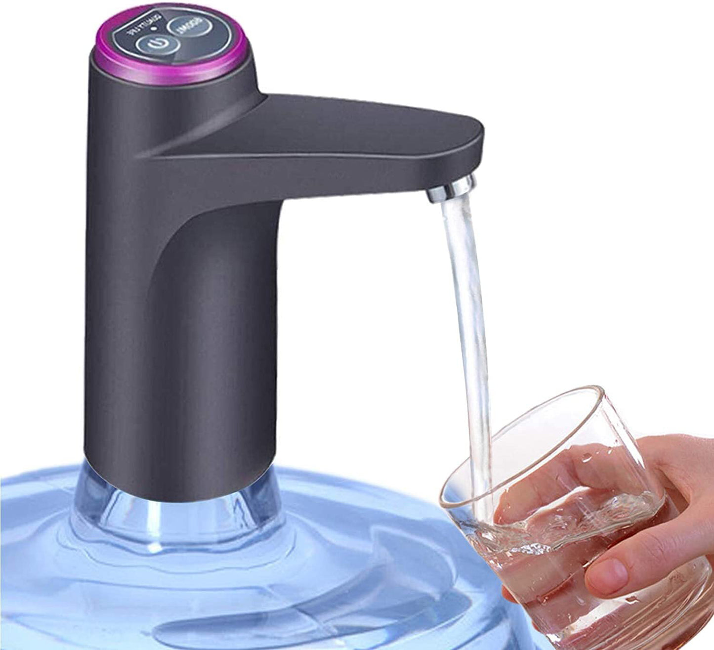 ifanze Water Pump Dispenser, Automatic Drinking Water Bottle Pump for 1.18-5 Gallon Water Bottle Dispenser,Black