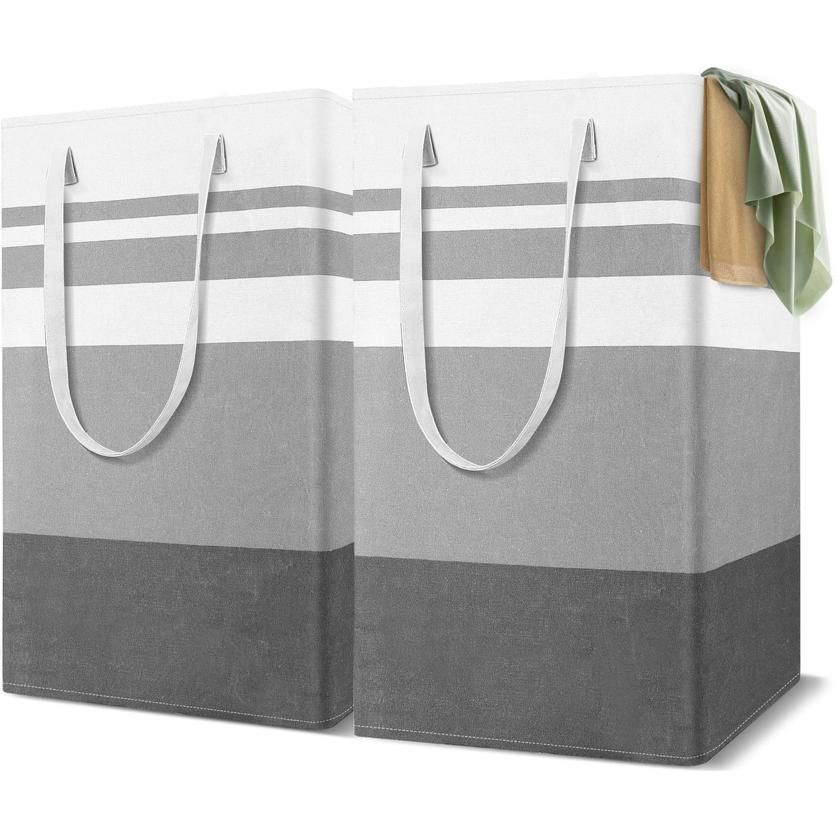 LXIANGN 2-Pack Large 75L Collapsible Laundry Basket With Handles - Waterproof Storage Hamper