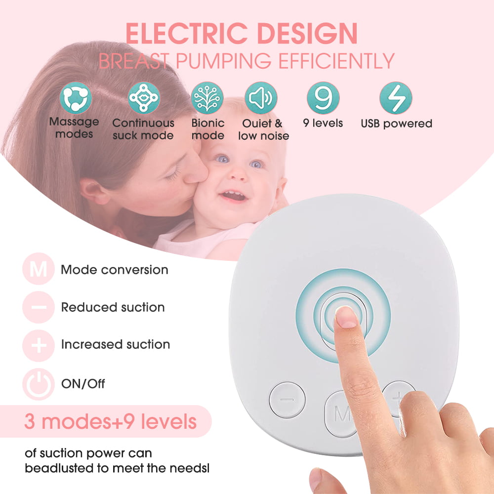 ifanze Double Electric Breast Pump, Portable Breastfeeding Milk Pumps, with Anti-Backflow, 3 Modes & 9 Levels,Ultra-Quiet and Pain Free Breast Pumps, Pink