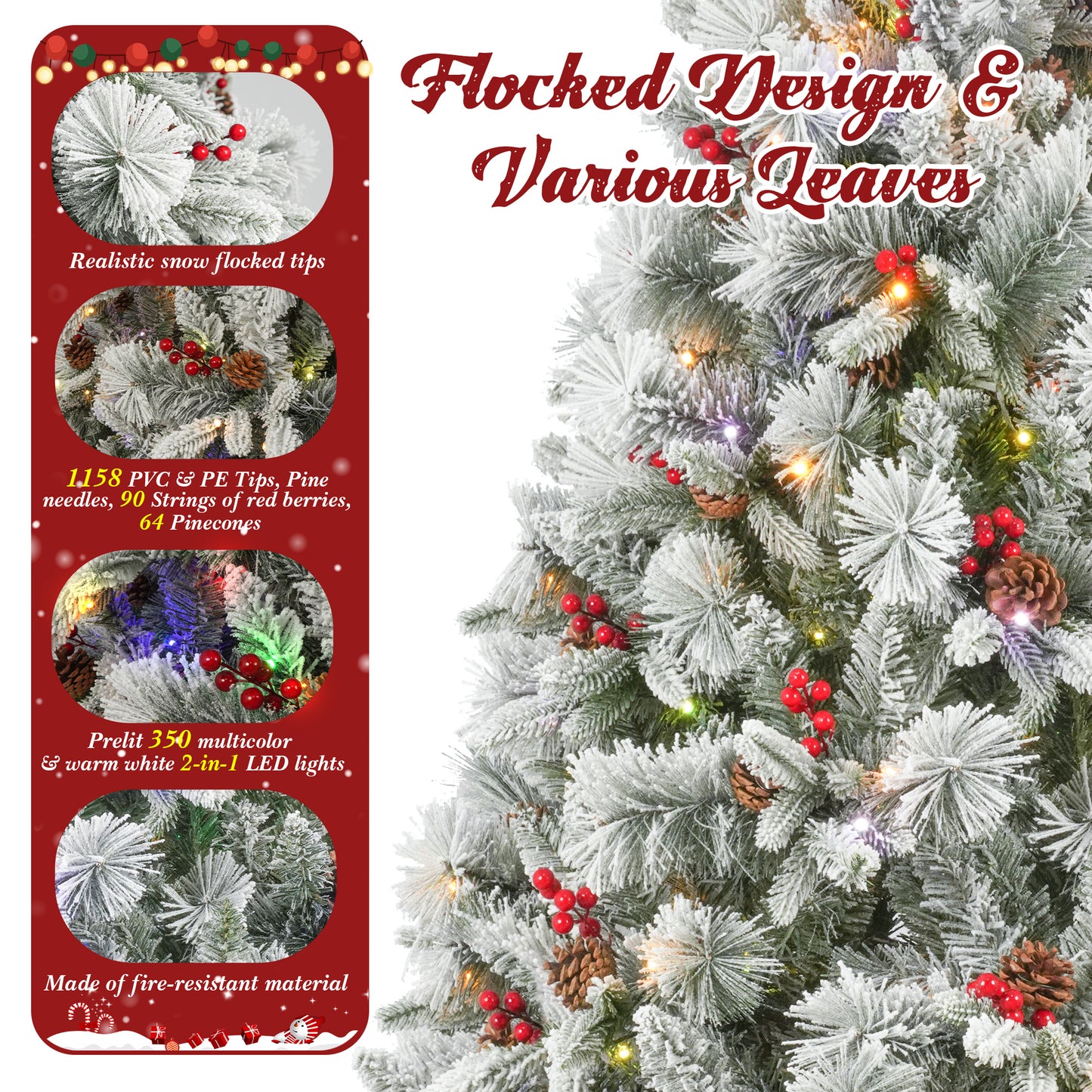 Prelit Christmas Tree, Multi-color