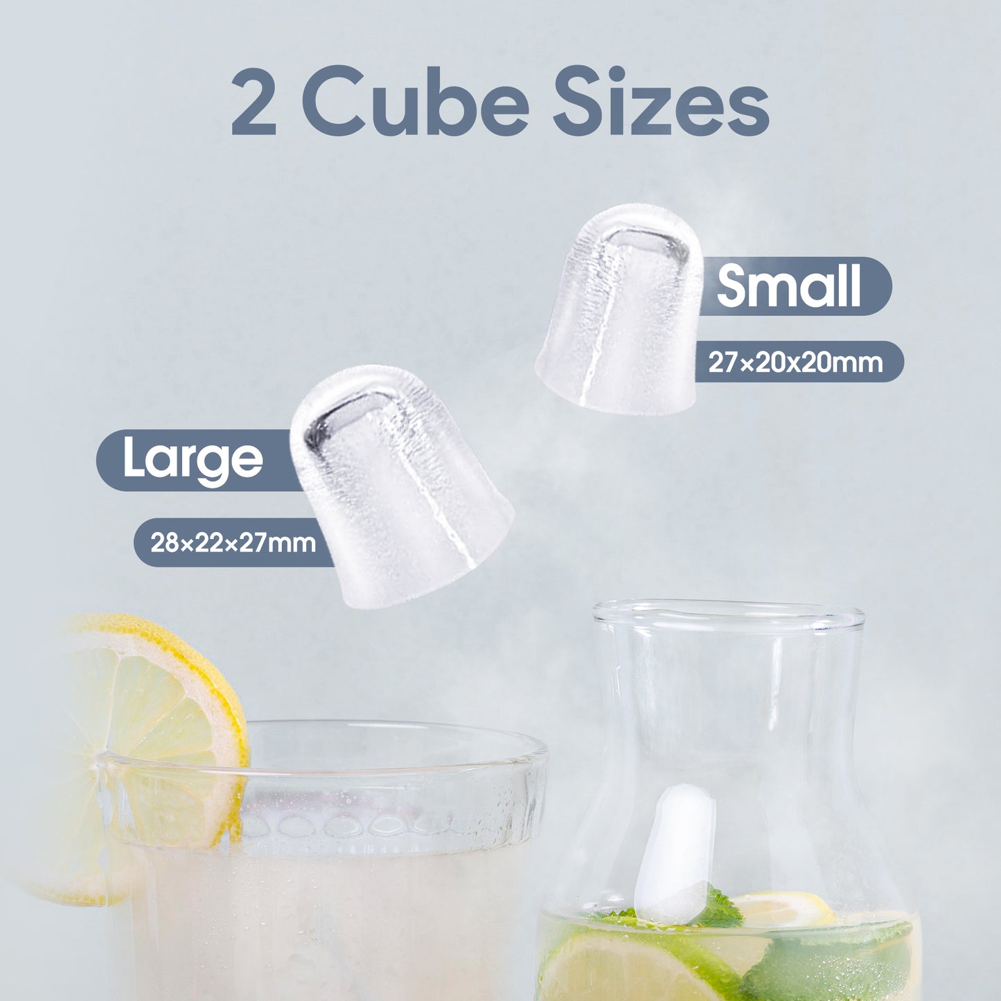 Qunler Ice Maker Countertop, 2 Sizes 9 Bullet Ice Cubes in 6 Mins, 26lbs/24Hrs, Self Cleaning Pebble Ice Machine with Scoop, Small Portable Ice Cube Maker for Home, Kitchen, Camping