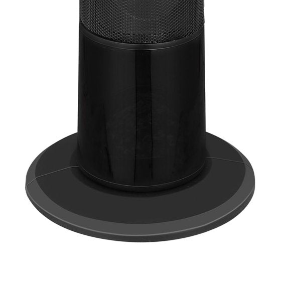 Qunler Space Heater with Remote, 1500W Portable Electric 26" Tower Heater with Tip-over and Overheat Protection, 12H Timer, Heating Fan for Desk Office, Black