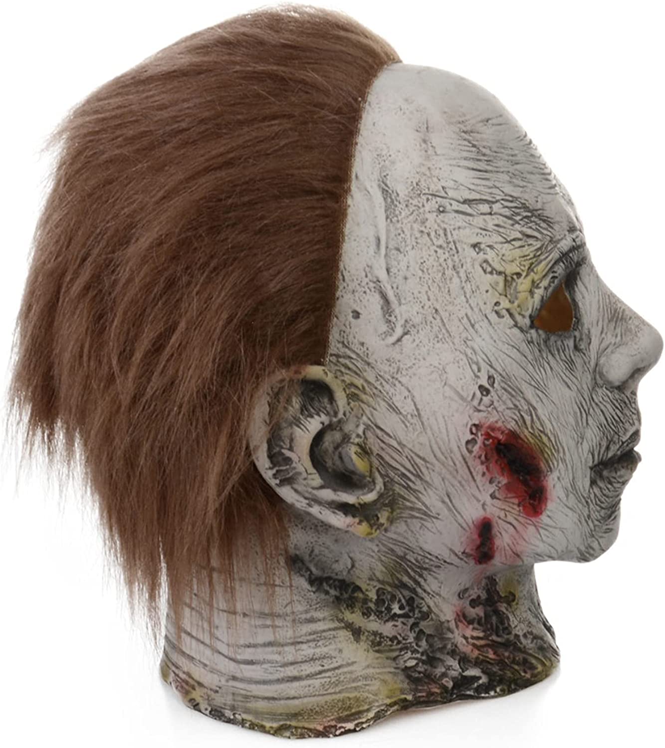 Melliful Halloween Michael Myers Mask 2021,Scar Mask Headgear, Latex Horror Scary Masks for Adult Cosplay, Great for Costume Parties