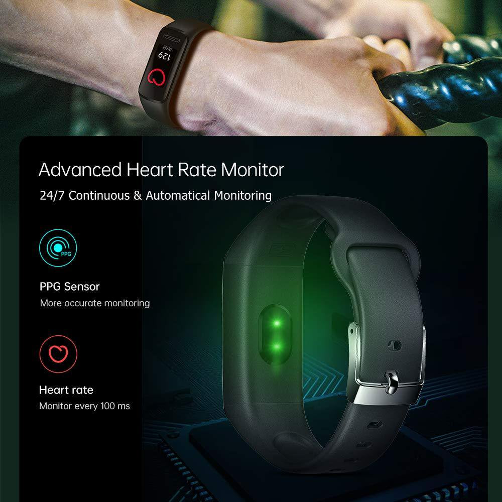 Doosl V101 Fitness Tracker Watch with Heart Rate Sleep Monitor All-Day Body Temperature Pedometer Steps Calories Counter IP68 Waterproof Smart Watch for Teens Women Men Kids