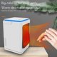 Portable Space Heater, Mini Desk Fan Heater Oscillation Personal Air Heater with Over-Heat Protection and Adjustable Thermostat for Home Office
