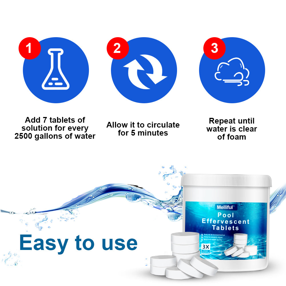 Chlorine Tablets for Pools Cleaning with Chlorine Floating Dispenser, 180 Pcs