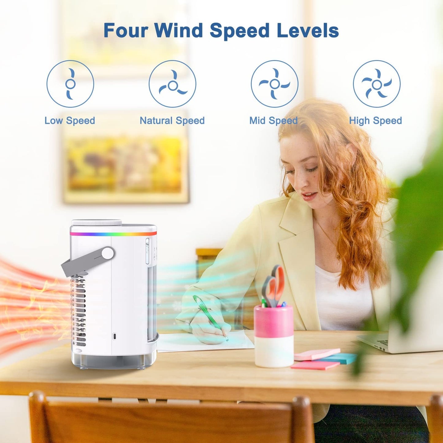 iFanze Evaporative Air Cooler, Portable Air Conditioner, Personal Air Cooling Fan