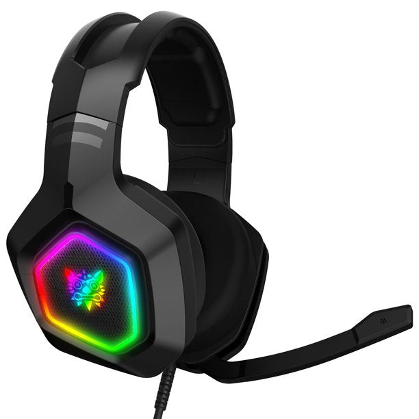 ONIKUMA K10 Gaming Headset,Stereo Bass Surround RGB Noise Cancelling Over Ear Headphones with Mic,for PS4 Xbox One PC Nintendo Switch Tablet Smartphone