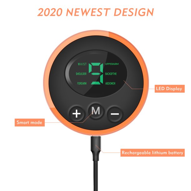 ABS Stimulator Muscle Toner, Cooseas EMS Electric Muscle stimulation with 6 Modes, Portable Fitness Workout Equipment for Men Woman