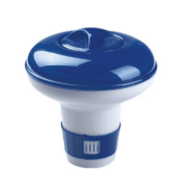 Pool Chlorine Floater, 5 inch Diameter Pool Floater for Chlorine Tablets, Floating Chlorine Dispenser, Blue/White