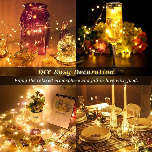 2m 400LED Fairy String Light, Waterproof Christmas Decorations Lights String for Yard, Festival, Party, Indoor, Outdoor Decor (Warm White)