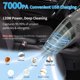 ifanze Portable Cordless Handheld Vacuum Cleaner, 7000PA Strong Suction Car Vacuum Cleaner Wet and Dry Hand Vacuum 120 W / 2600 mAh, USB Car Vacuum Fast Charge for Home and Car