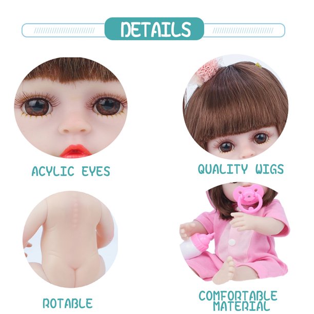 JoRocks Reborn Baby Dolls, 22 inches Realistic Newborn Soft Baby Dolls Toy for Kids Age 3+