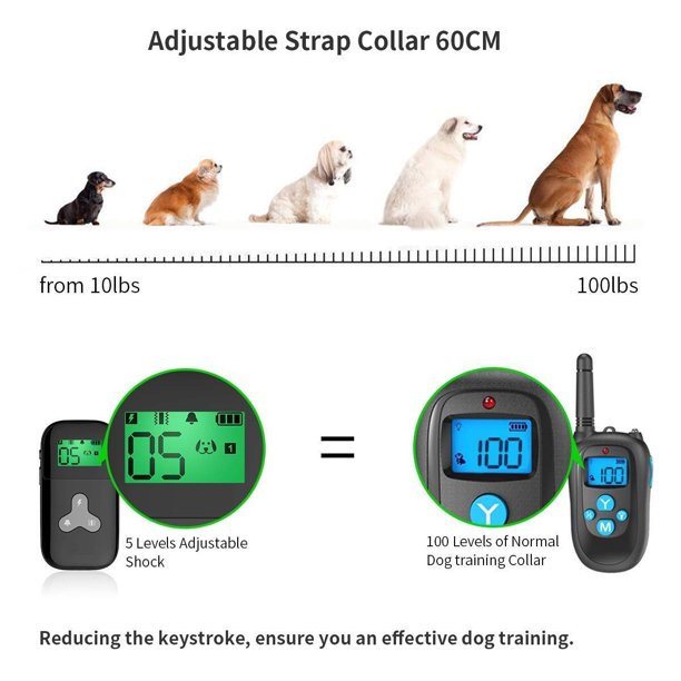 Dog Training Collar,Rechargeable Dog Shock Collar with Remote,1000 ft Anti Bark Dog Training Collar,Dog Bark Collar for Small Medium Large Dogs With 3 Training Modes,LCD Display