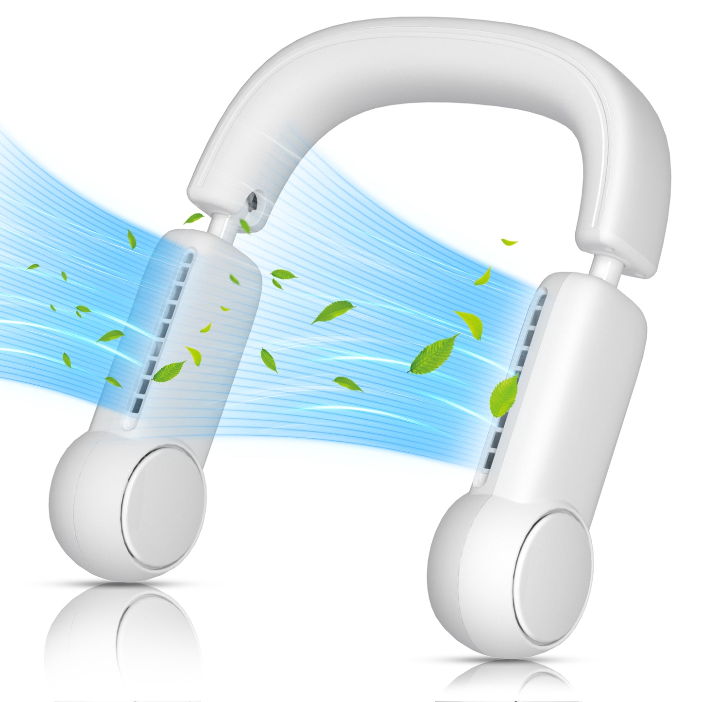 Inflable Neck Fan with 3 Speeds Wearable Neck Fan for Traveling,Sports, Office