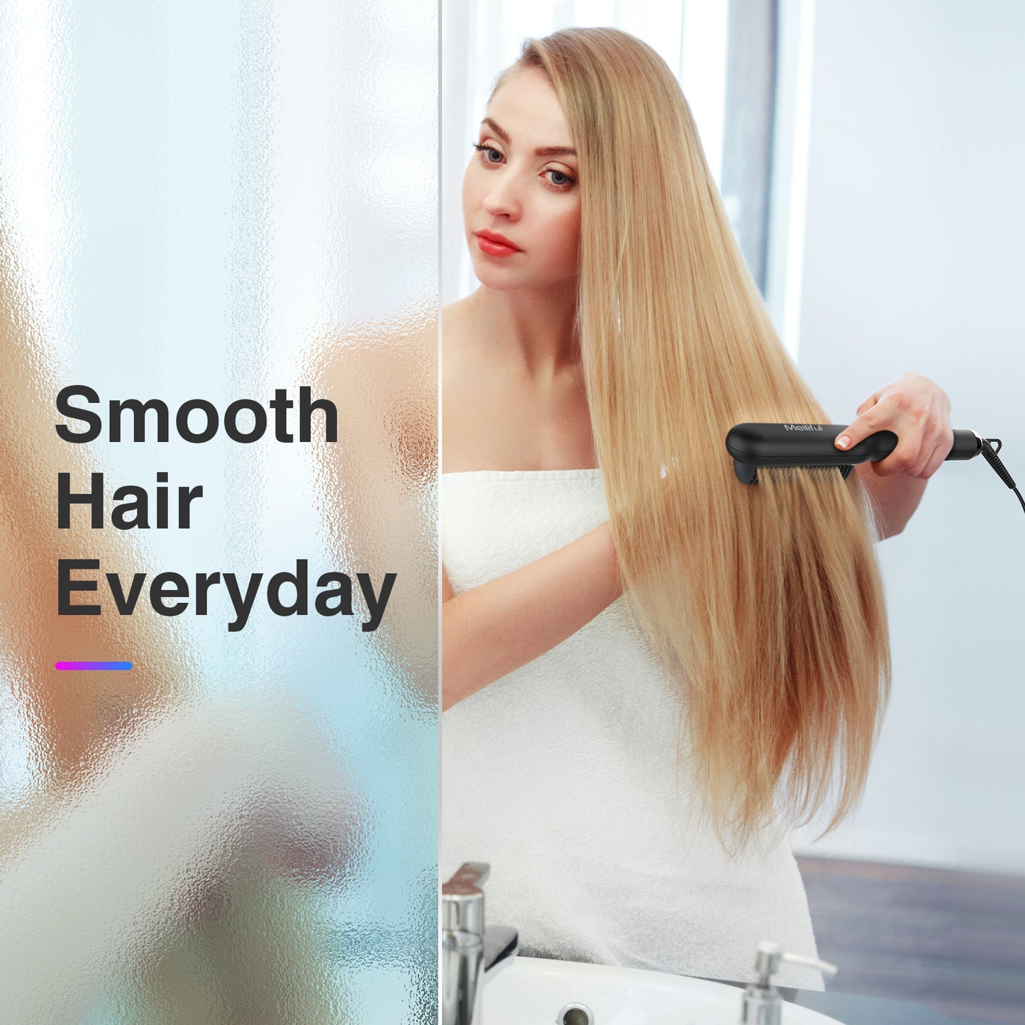 iFanze Ionic Hair Straightener Brush,Straightener,New Hair Styler,Flat iron,Dress Up Your Hair,Curl hair With Straightener,Best Hair Straightener