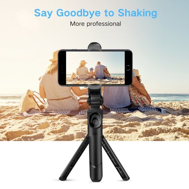 Selfie Stick Tripod, Extendable Bluetooth Selfie Stick with with Wireless Remote Shutter Compatible with iPhone 11/11 pro/X/8/8P/7/7P/6s/6, Samsung Galaxy S9/S8/S7/Note 9/8