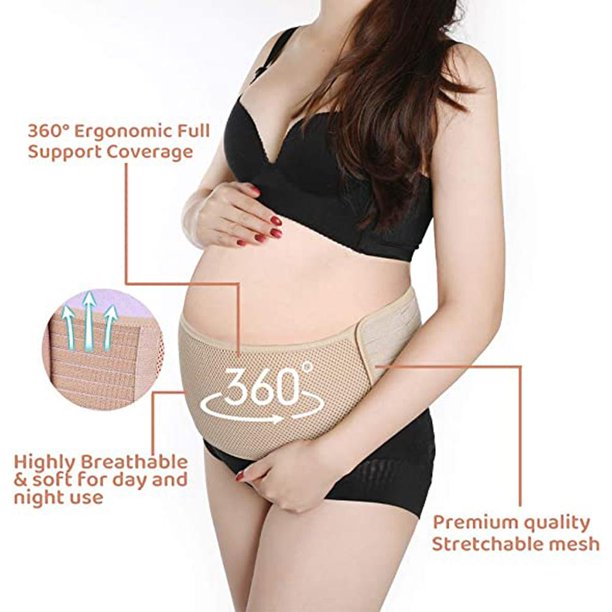Xpreen Maternity Belt, Breathable Pregnancy Back Support, Premium Belly Band, Lightweight Abdominal Binder for Pregnant Women, Relieve Lower Back, Pelvic and Hip Pain