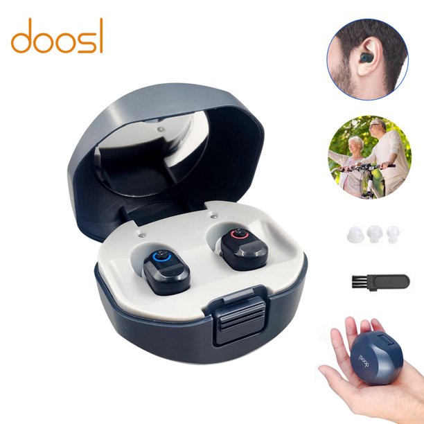 Doosl Hearing Aids for Seniors, Mini Invisible Rechargeable Hearing Amplifier to Aid Hearing with Noise Cancelling for Adults or Seniors Volume Control