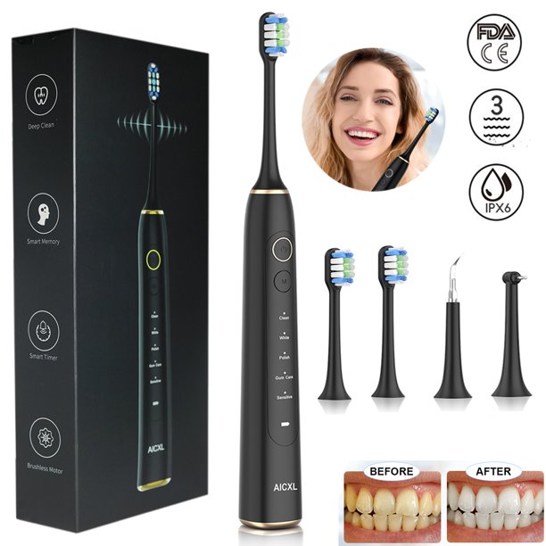 Dental Calculus Remover IPX6 Waterproof ultrasonic Plaque Remover Toothbrush RechargeableTartar Remover