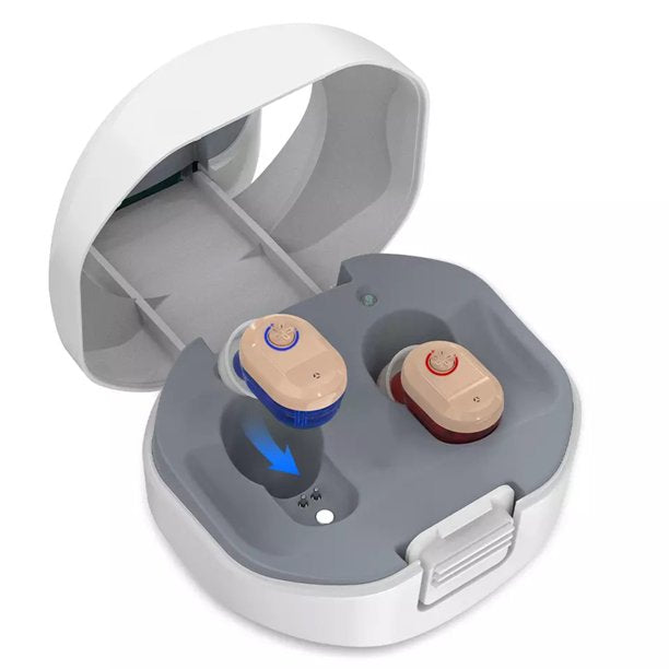 Hearing Amplifier Aid Digital Personal Sound Amplifier Devices ITE for Seniors,Inner-Ear Hearing aid Music TV with Box