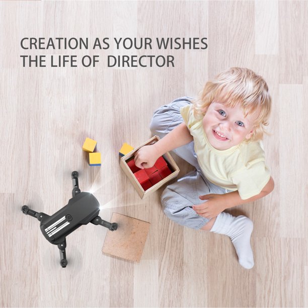 Doosl Drones with Camera for Adults Kids 4k, 3 Extra Battery with Carrying Case, VR Compatible, Foldable Mini Drone, Black