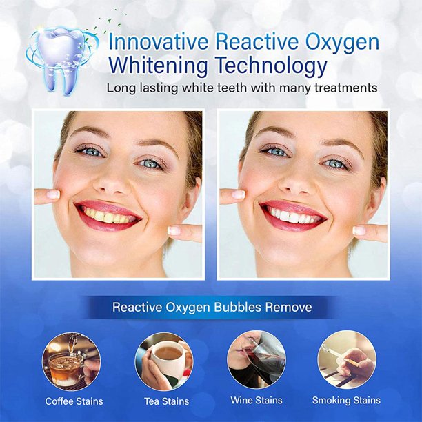 Teeth Whitening Strips 5D, Safe and Effective Teeth Whitening Kit 28 Pouches 56pcs