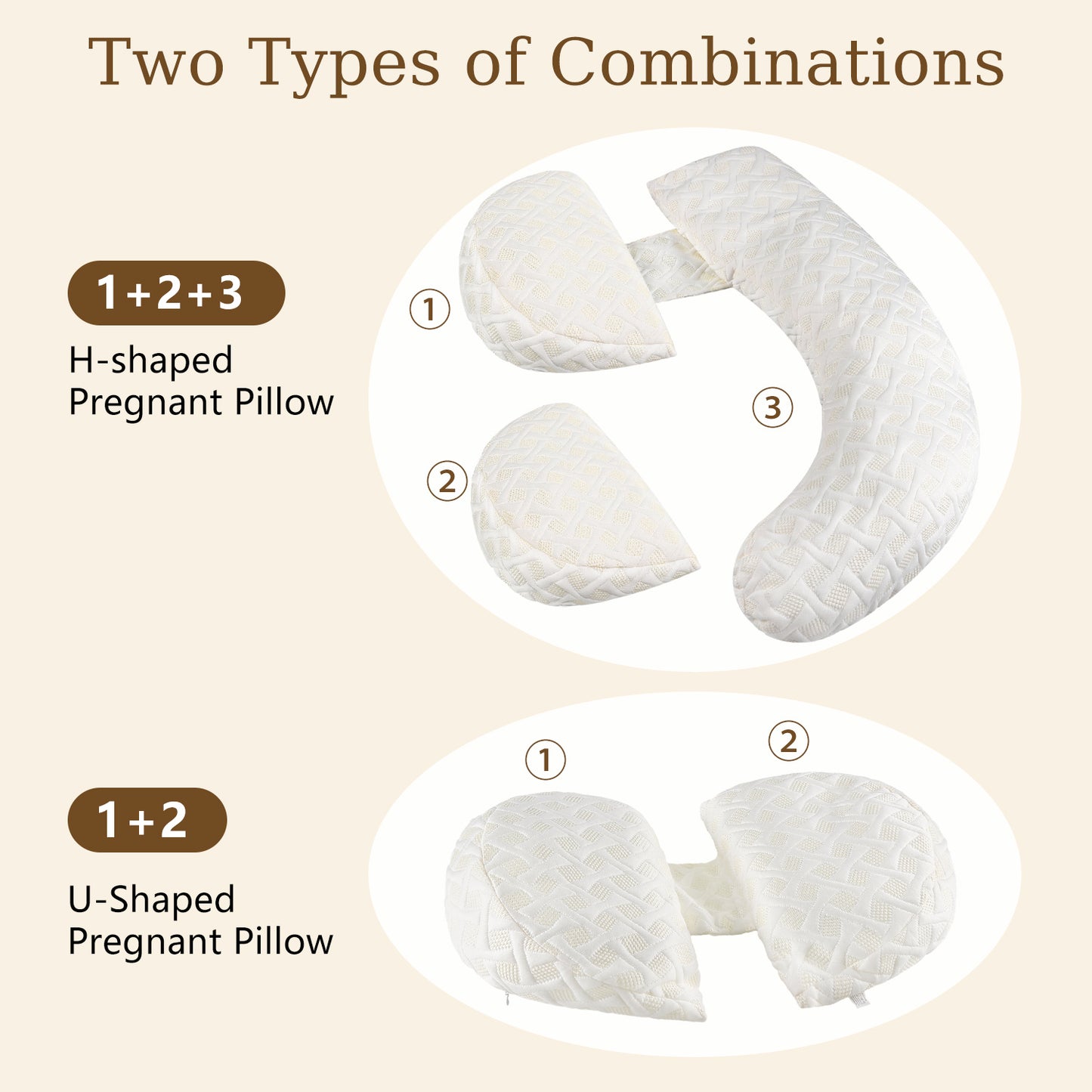 Pregnancy Pillows for Sleeping, Maternity Pillow for Pregnant Women with Detachable and Adjustable Pillow Cover, Support for Belly, Back, Legs, Hips