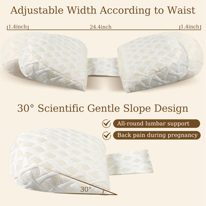 Pregnancy Pillows for Sleeping, Maternity Pillow for Pregnant Women with Detachable and Adjustable Pillow Cover, Support for Belly, Back, Legs, Hips