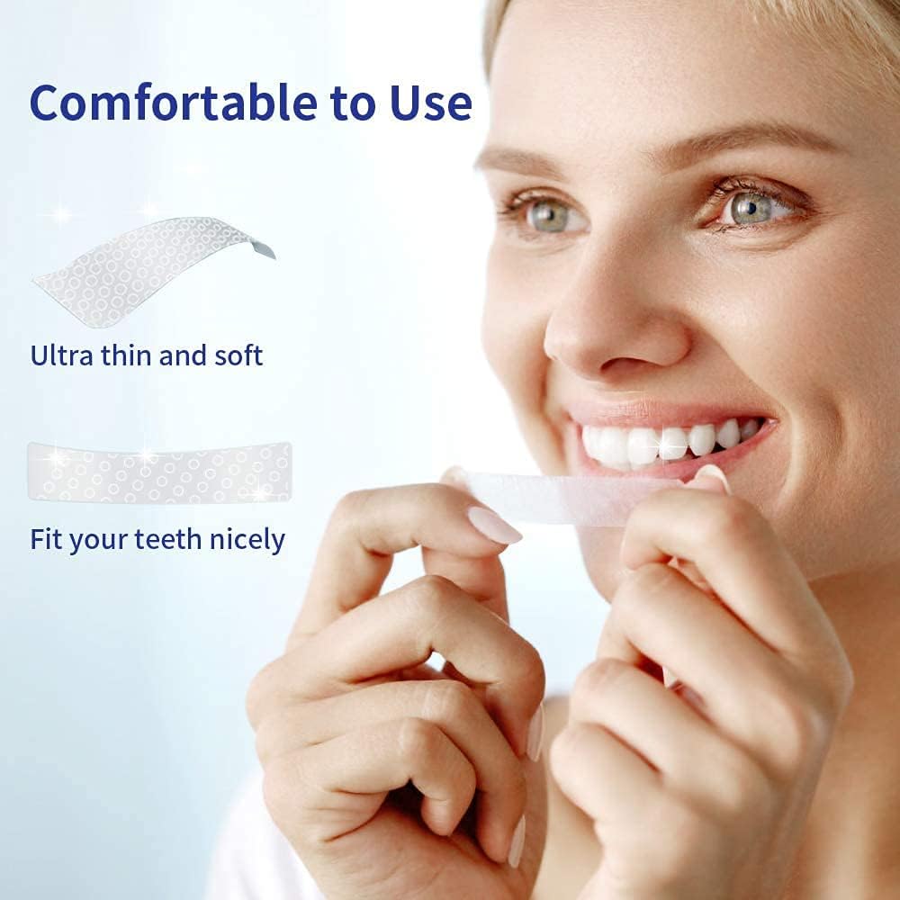 56 PCS Instant Teeth Whitening Strips, Teeth Whitener Strips Teeth Whitening Kit for Removing Dirt, Fast Tooth Whitening with No Sensitivity, Teeth Bleaching No Need for Powder or Gel