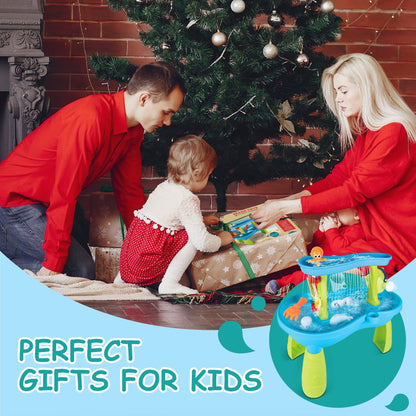 Sand and Water Table for Toddlers, Summer Outside Toys with 19PCS Accessory Set for Kids Boy Girls