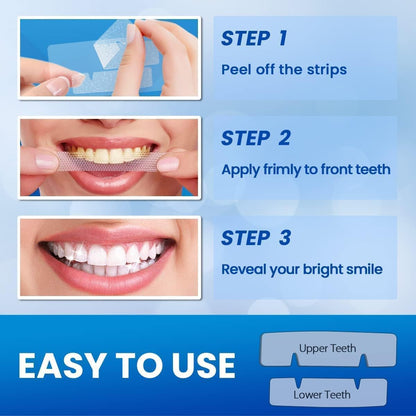 56 PCS Instant Teeth Whitening Strips, Teeth Whitener Strips Teeth Whitening Kit for Removing Dirt, Fast Tooth Whitening with No Sensitivity, Teeth Bleaching No Need for Powder or Gel