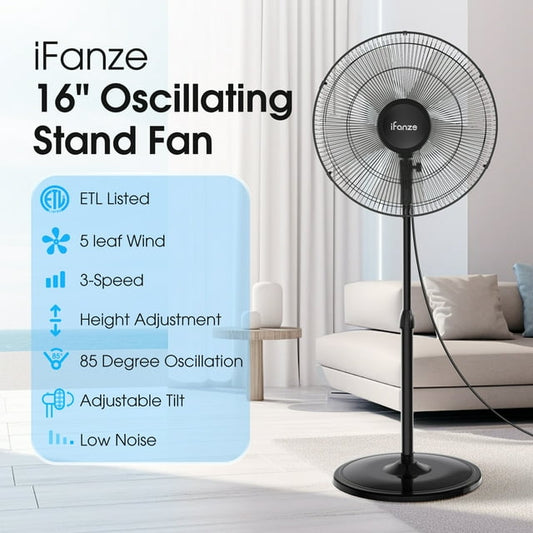 16" Pedestal Fan with 3-Speeds