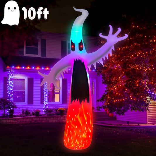 6ft Halloween Inflatables Outdoor Decorations, Bulldog with Pumpkin and Ghost Skull Halloween Blow up Yard Decorations