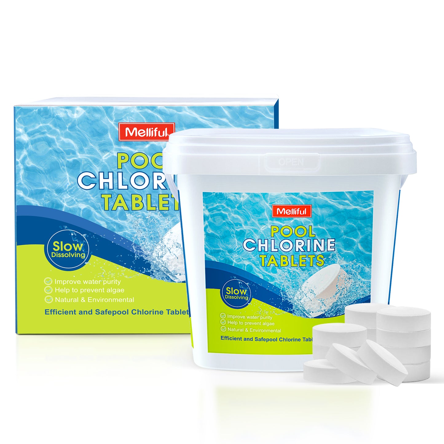 Melliful Pool Chlorine Tablets ( 180PCS )