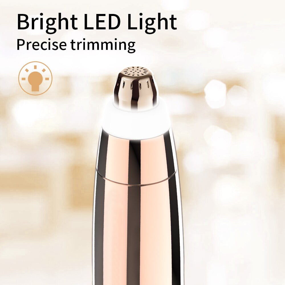 2 in 1 Eyebrow Hair Trimmer, 2023 Upgraded Electric Eyebrow Hair Remover Painless with LED Light Precision Eyebrow Trimmer Portable Razor Facial Hair Removal Tool for Men Women