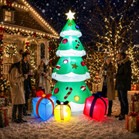10 FT Inflatable Christmas Tree Blow-up Xmas Tree Decoration with LED Lights Star Treetop & Colorful Candy for Xmas Holiday Party Indoor Garden Patio