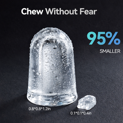 Qunler Countertop Nugget Ice Maker Machine, 33lb/Day Soft Chewable Pebble Crushed Portable Ice Maker, Stainless Steel
