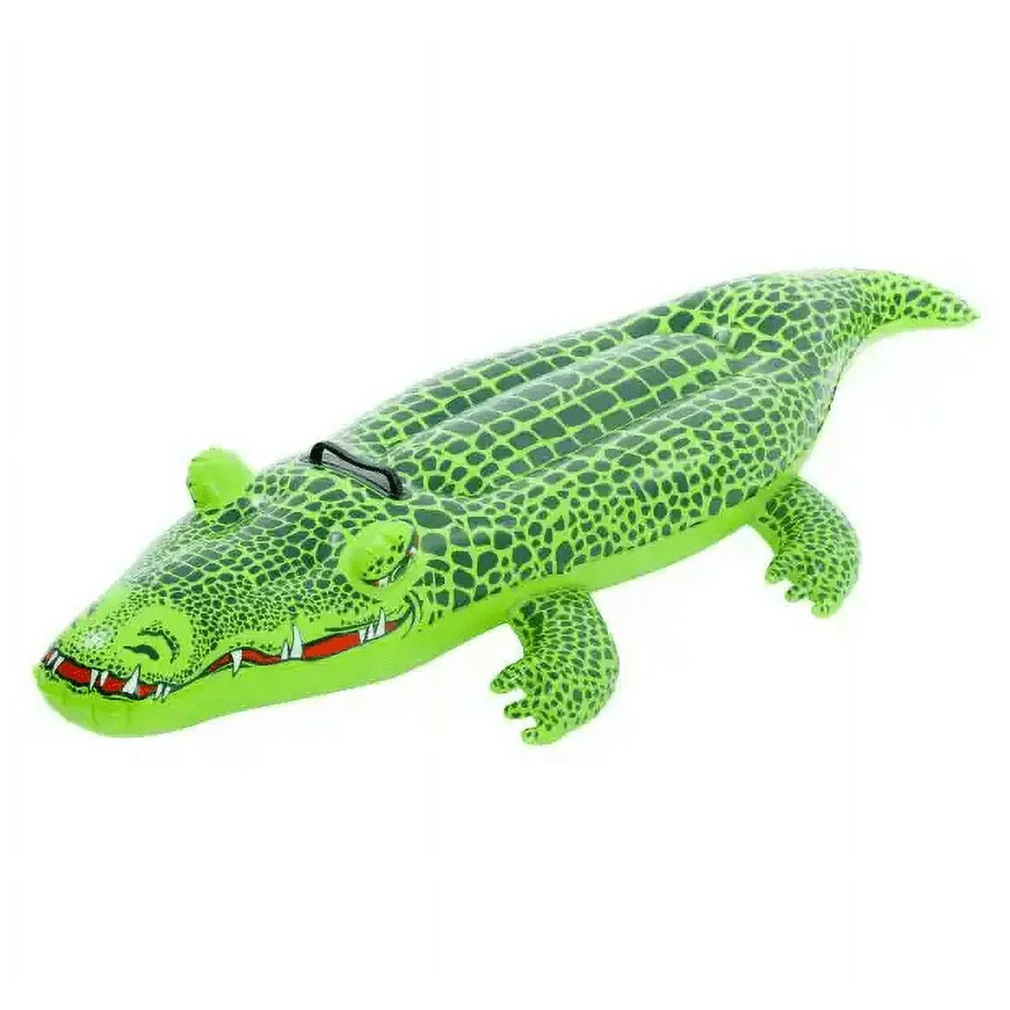 JoRocks Ride-On Inflatable Crocodile, 55" x 24", Kids Pool Floating Alligator, Heavy Duty Handles, Easy Inflate & Deflate, Suitable for Ages 3+