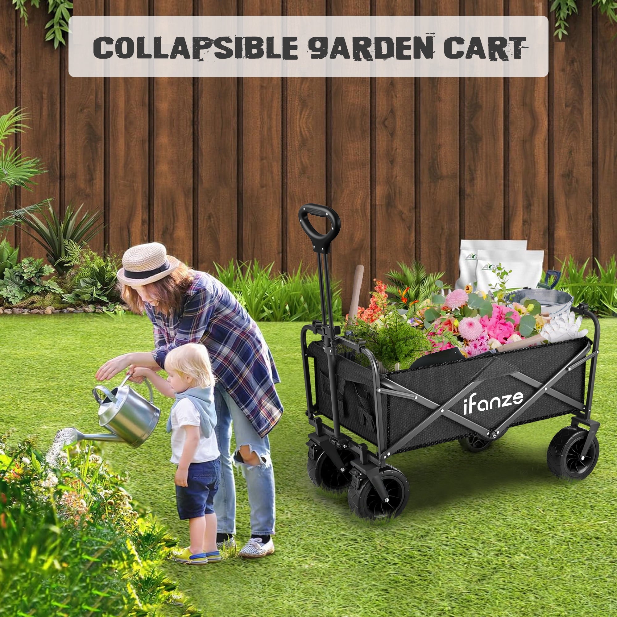 Ifanze Large Collapsible Folding Wagon