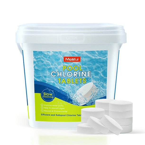 Melliful 330 Pcs Chlorine Tablets for Pool, Swimming Pool Chlorine Tablets for Indoor, Outdoor, Spas, Hot Tub, Toilets, and Other Places, White