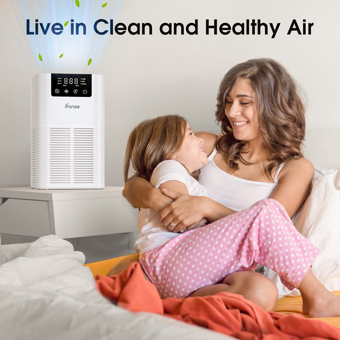 Air Purifiers for Pet Hair Home Large Room Up to 600 Sq.ft with Air Quality Sensor & Auto Mode, Fragrance Sponge, LCD Display, HEPA Air Purifier Filter 99.97% of Pollen Allergies Smoke for Bedroom