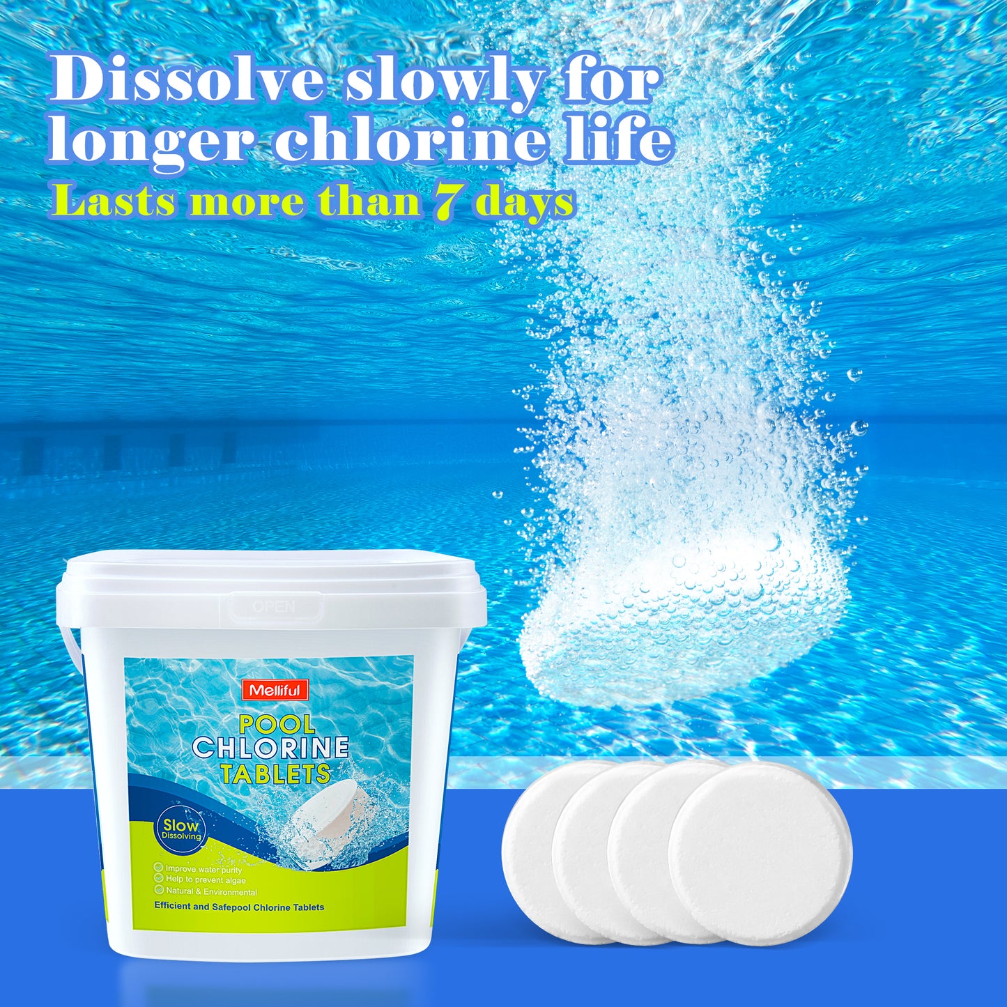 Melliful Pool Chlorine Tablets ( 180PCS )