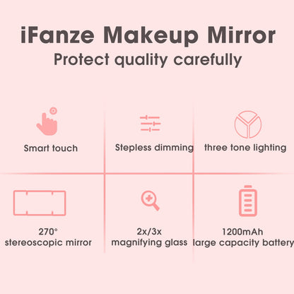 https://www.walmart.com/ip/iFanze-Makeup-Mirror-Vanity-Lights-2X-3X-Magnification-Lighted-Mirror-Touch-Control-Trifold-Dual-Power-Supply-Portable-LED-Women-Gift-White/560146520?from=/search