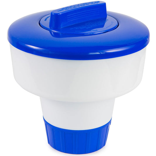 iFanze 7" Large Capacity Pool Bromine Chlorine Floater Dispenser for 1-3 inch Tablets, Blue