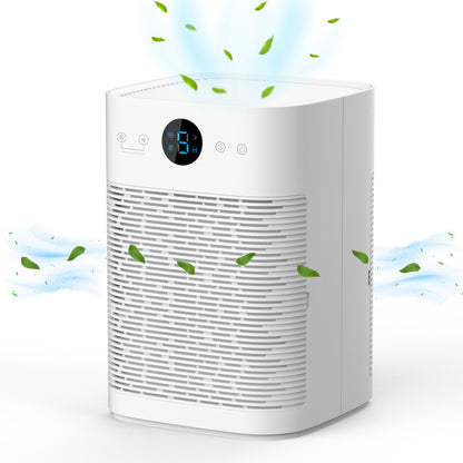 Olansi A2D Air Purifier, Air Cleaner with LCD Display Timer Function, H13 True HEPA Filter, Super Quiet, Dust TVOC Odor Reducer, 215 Sqft, White