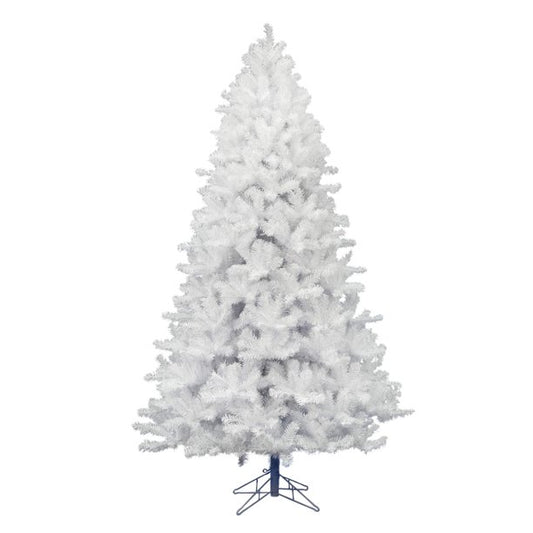 7 Foot Pre-lit Snow Flocked Christmas Tree with 300 LED Lights, Artificial Snowy Xmas Tree with Reinforced Metal Base for Home Office Party Holiday Decorations ,White