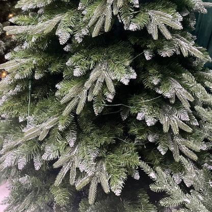 7 FT Christmas Tree ,with PE Branch 1249 Tips, Hinged Artificial Holiday Xmas Christmas Decoration, Metal Base Stand, Green