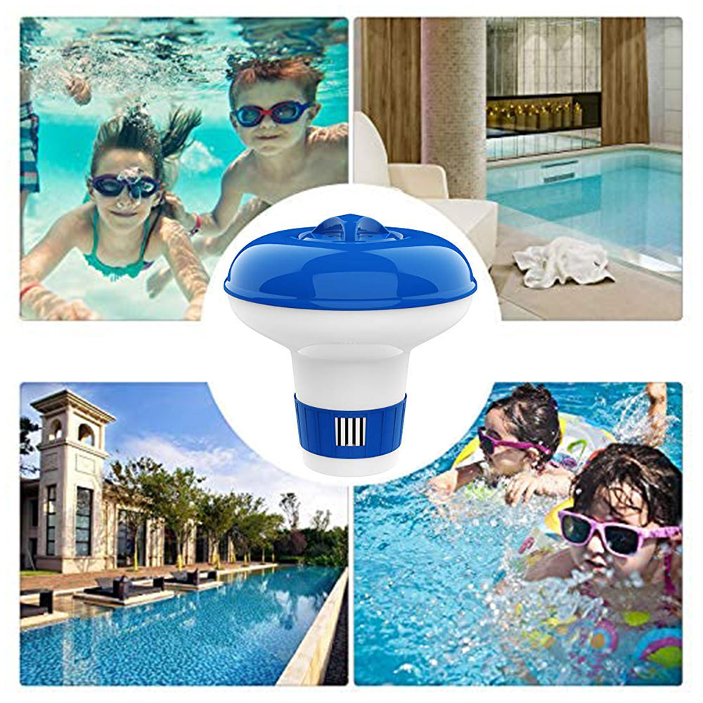 iFanze 5 inch Chemical Dispenser for Spa and Personal Pools, Compatible With 1" Bromine and Chlorine Tablets, Blue & White