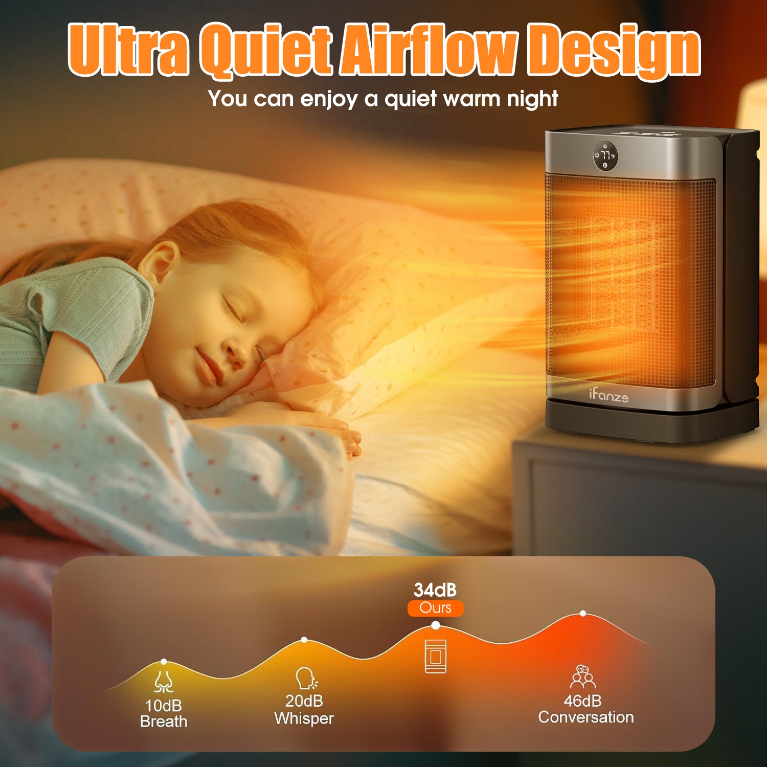 Space Heater Indoor Use, 1000W Electric Portable Heater with Thermostat, Remote, Timer, Overheat & Tip-Over Protection, Electric Heater for Large Room Office Bedroom